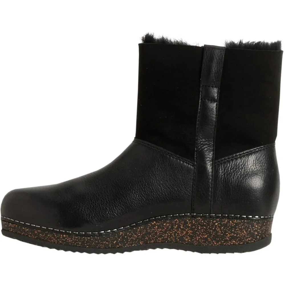 NEW Dansko Women Boots Sz‎ 38 US 7 - 7.5 McKenzie Shearling-Lined  Leather Black